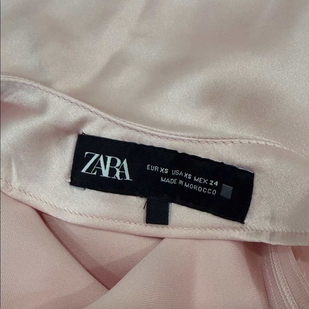 Zara Pink Satin Maxi Dress - Picture 7 of 7